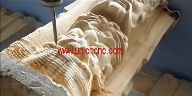 UNICH four head CNC Router for round material