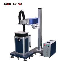 Separated co2 100W PVC leather plastic resin laser marking machine